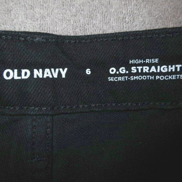 Old Navy Jean Shorts Womens Size 6 Black Denim Smoothing OG Straight Long NWT - Picture 5 of 10
